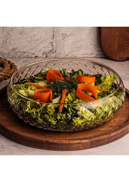 Cage - Büyük Boy Cam Salata Sunum Kasesi