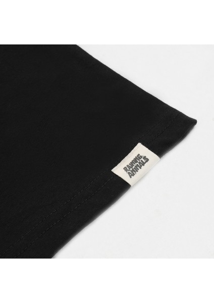 Kurbağa Nakışlı %100 Pamuk Tişört Özel Tasarım Siyah Hoptimist Unisex T-Shirt fırsatları