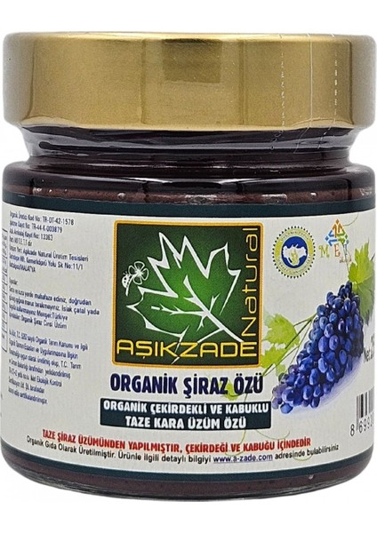 Natural Organik Şiraz özü 255ml 280 g