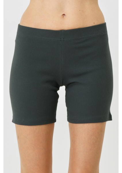 Kadın Fitilli Örme Uzun Boxer 931 Füme