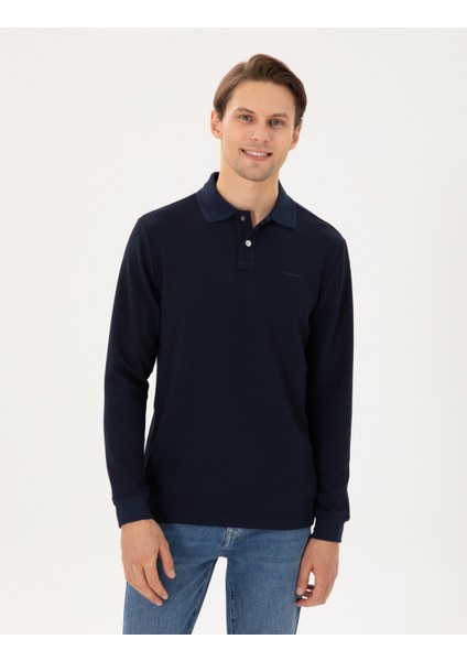 Pierre Cardin Erkek Lacivert Regular Fit Sweatshirt 50293236-VR033