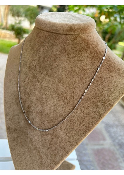 Vıp Çelik Silver Ezme Zincir Kolye (45CM) fırsatları