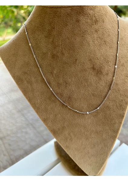 Vıp Çelik Silver Ezme Zincir Kolye (45CM) indirimleri