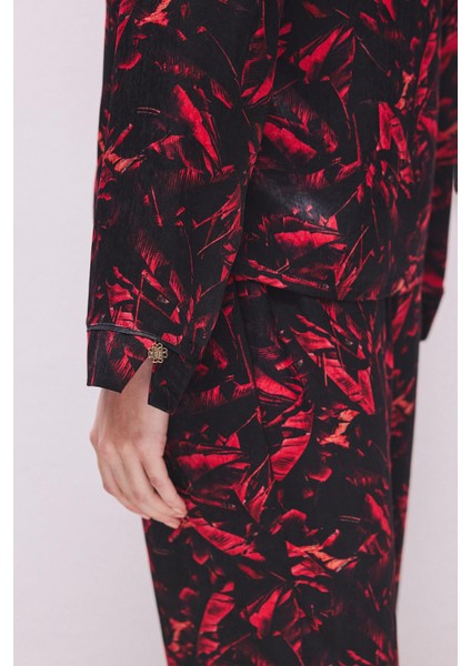 Nissa Desenli Saten Uzun Pijama Takım fırsatları