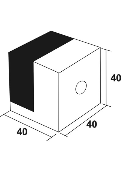 Kapı Stoperi Kare Siyah 2'li