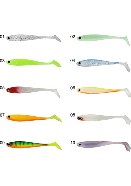 3587 Dagi Duck Shad 9cm 7gr Levrek Silikonu 5'li Paket Suni Yem