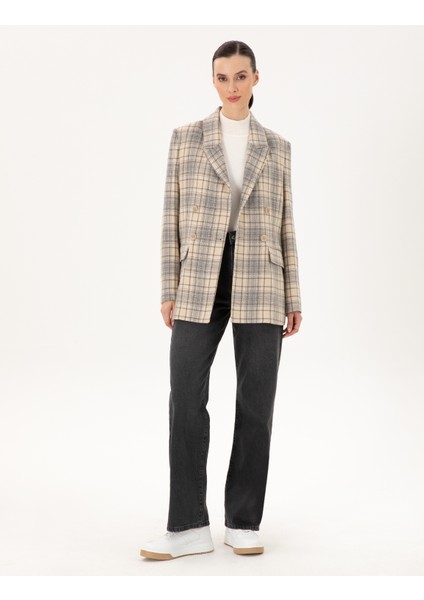 Kadın Bej Regular Fit Ceket 50290365-VR011 fırsatları