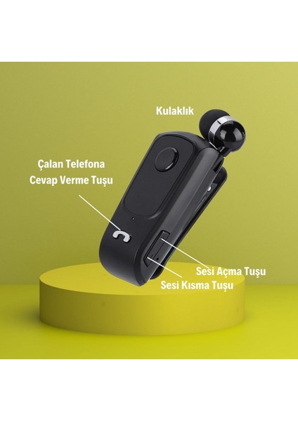 Buffer® Telefon Bağlantılı Makaralı Kulaklıklı Bluetooth Kulaklık