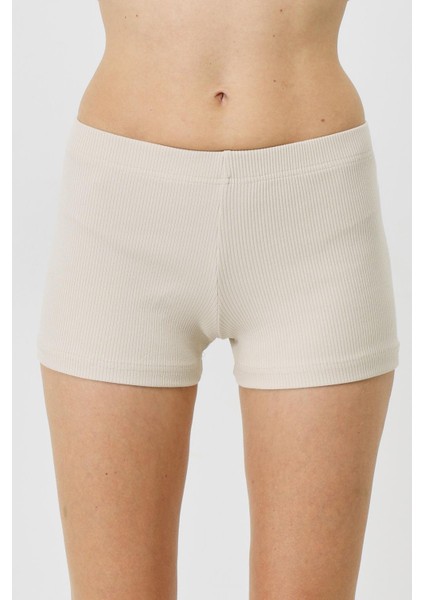 Kadın Fitilli Örme Kısa Boxer 930 Bej modelleri