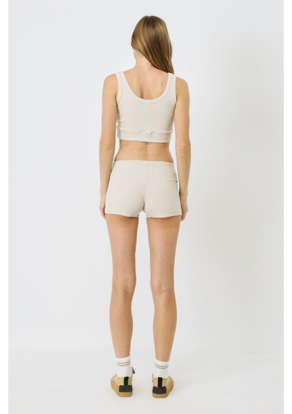 Kadın Fitilli Örme Kısa Boxer 930 Bej fırsatları