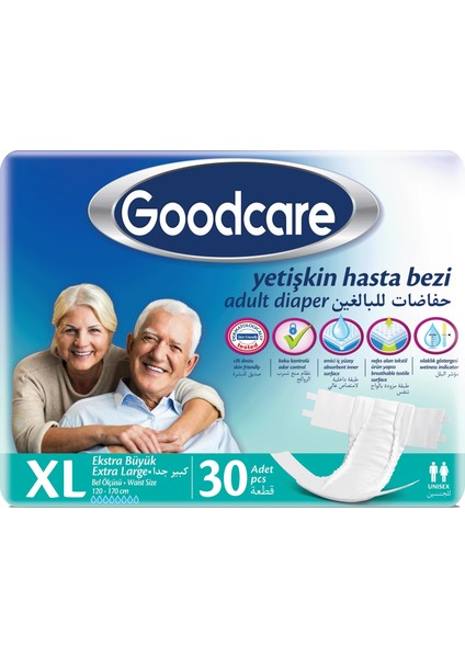 Goodcare Hasta Bezi Yetişkin Bel Bantlı Tekstil Yüzey Xl Extra Large- Ekstra Büyük 150 Adet (5pk*30) fiyatları