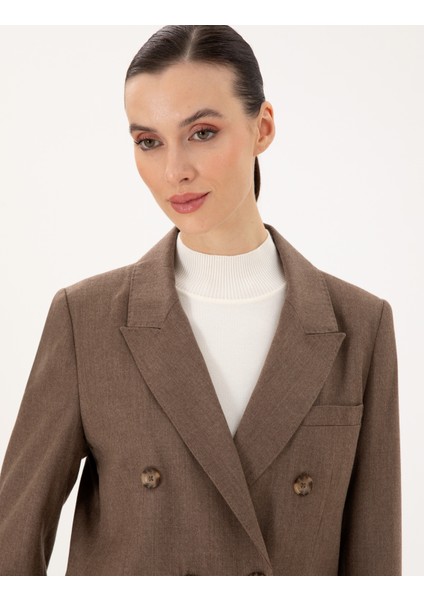 Kadın Vizon Regular Fit Yün Ceket 50294231-VR052 fiyatları