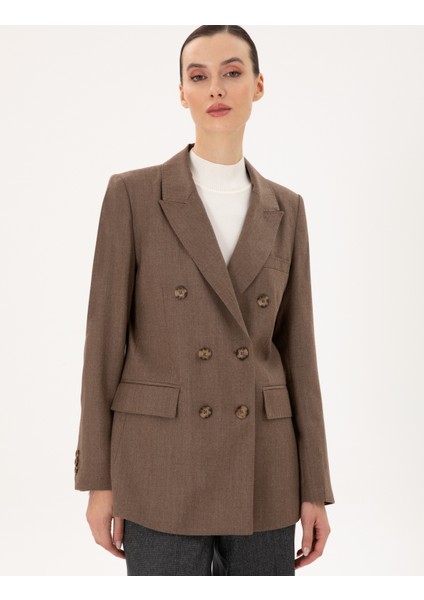 Kadın Vizon Regular Fit Yün Ceket 50294231-VR052 modelleri