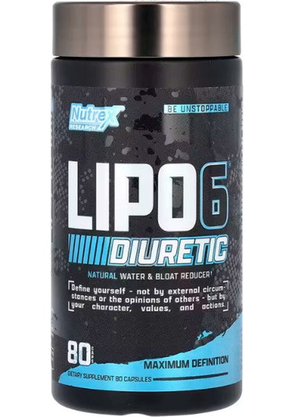 Lipo-6 Black Diuretic (Su Atıcı Özelliği) Fast-Acting All-Natural Diuretic Formula! 80 Black Capsul