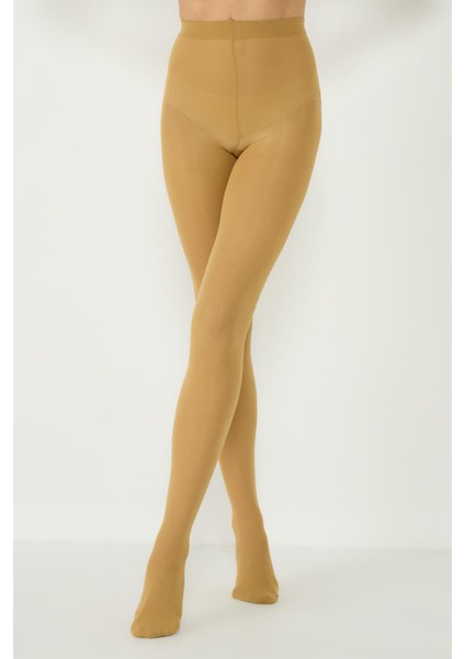 Korse Etkili Büyük Beden Külotlu Çorap Ten