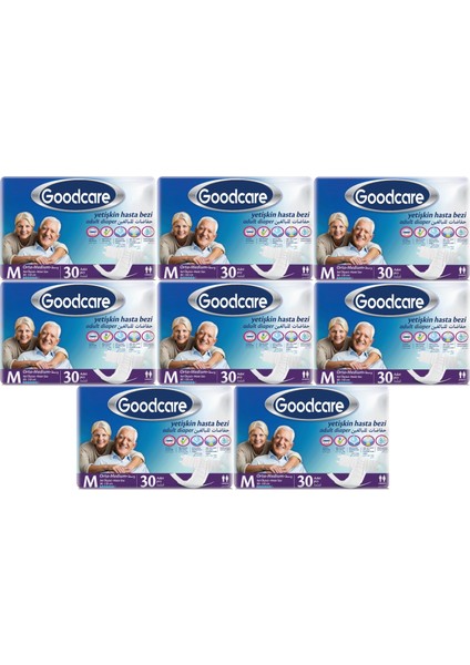 Goodcare Hasta Bezi Yetişkin Bel Bantlı Tekstil Yüzey M Medium - Orta 240 Adet (8pk*30)