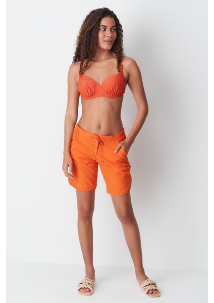 Kadın Deniz Şortu Bn-16 Oranj