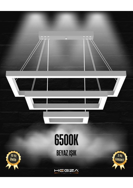 Hermano (Gri Kasa, Beyaz Işık) Ledli Modern Sarkıt Linear LED Avize Salon Mutfak Oturma Odası Yatak Odası Antre Hol LED