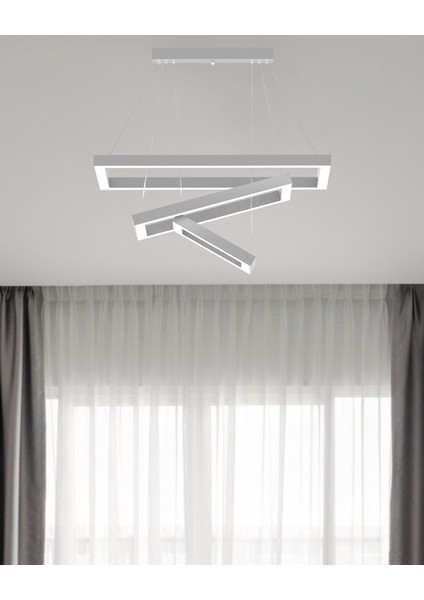 Hermano (Gri Kasa, Beyaz Işık) Ledli Modern Sarkıt Linear LED Avize Salon Mutfak Oturma Odası Yatak Odası Antre Hol LED fiyatları