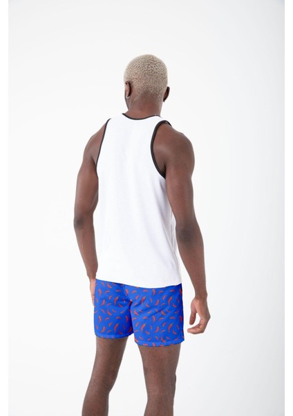 Erkek Atlet Sıfır Kol Baskılı T-Shirt M-0392