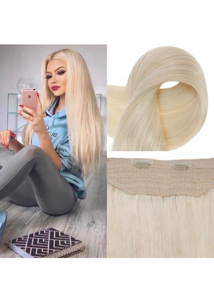 Platin Hayalet Peruk - Platin Yarım Peruk - Özel 2021 Model