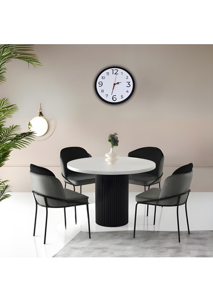 Klasik Ahşap Duvar Saati Yuvarlak Tasarım 30x30 cm Mekanik Çalışma fiyatları