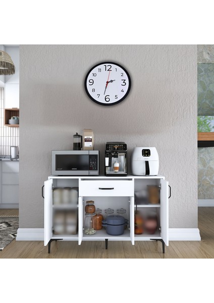 Klasik Ahşap Duvar Saati Yuvarlak Tasarım 30x30 cm Mekanik Çalışma modelleri