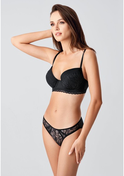 Desteksiz Sütyen Külot Takım C14165 Siyah modelleri