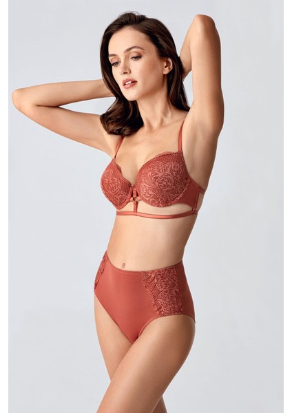 Desteksiz Sütyen Külot Takım C14163 Kiremit