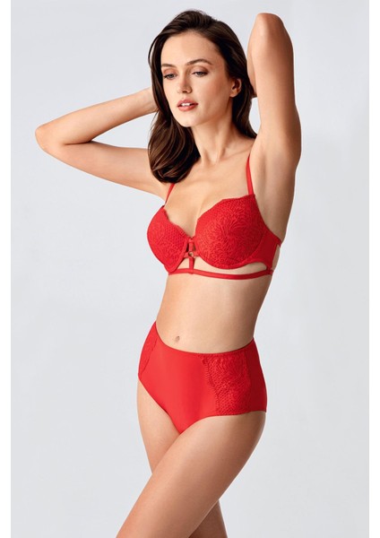 Desteksiz Sütyen Külot Takım C14163 Kırmızı fiyatları