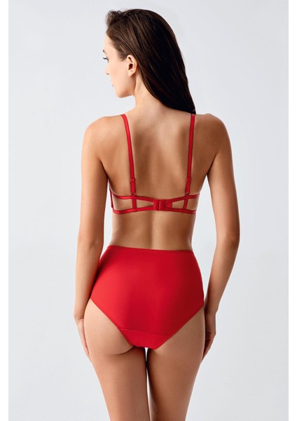 Desteksiz Sütyen Külot Takım C14163 Kırmızı fırsatları