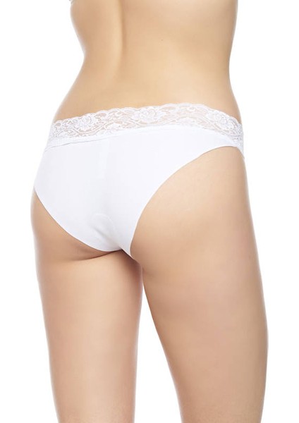 Beli Dantelli Lazer Kesim Bikini Külot 4324