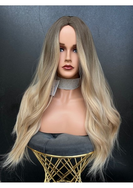 Kumral Saman Sarısı Ombreli Perçemsiz Peruk