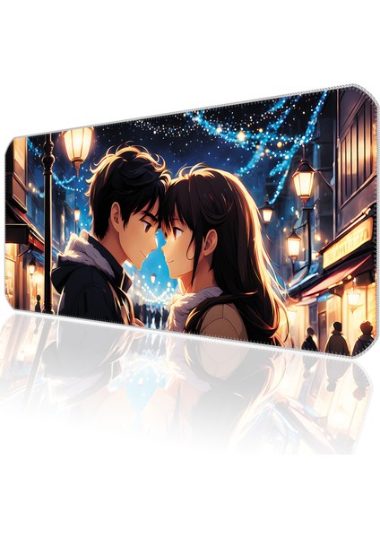 70X30 Anime Love Ilyuka MP047030 Büyük Boy Xl Gaming Mousepad Dikişli Kenar Kaymaz Taban 70X30CM