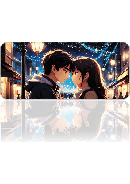 70X30 Anime Love Ilyuka MP047030 Büyük Boy Xl Gaming Mousepad Dikişli Kenar Kaymaz Taban 70X30CM