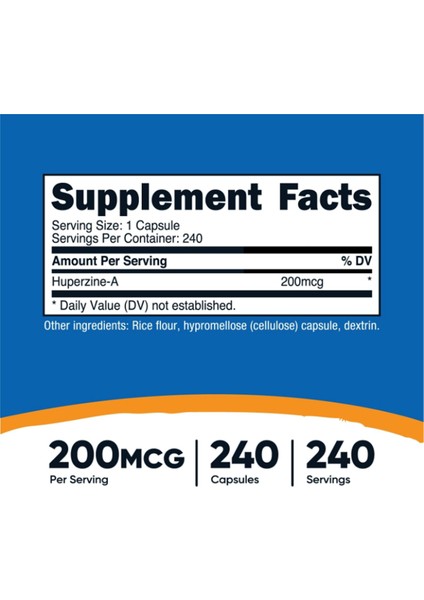 Huperzine A 200MCG, 240 Capsul