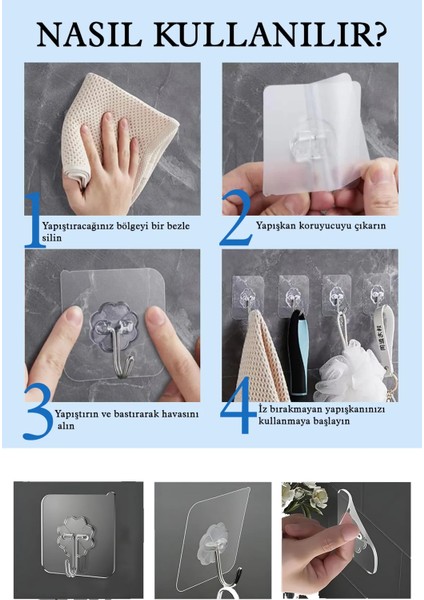 Bango Lavabo Dolap Şeffaf Askı Ayna Kapı Arkası Mutfak Kendinden Yapışkanlı 20LI Kanca fiyatları