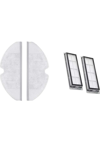 Xiaomi Mi Robot Vacuum Mop Essential 2 in 1 Robot Süpürge ve Paspas Aksesuar Seti 2 adet fiber mop bezi 2 adet hepa filtre