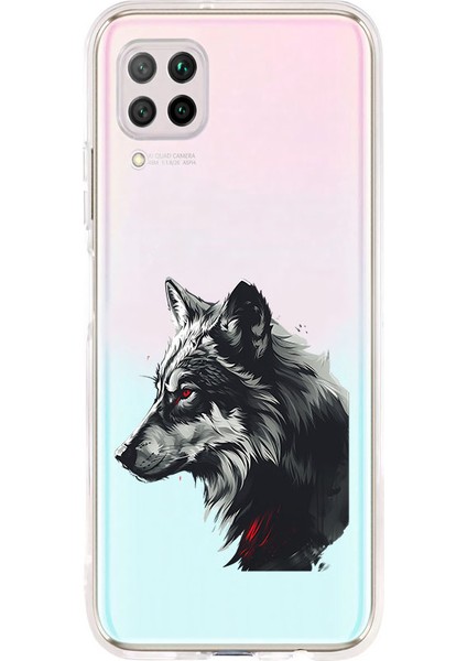 Huawei P40 Lite Uyumlu Kurt Yüzü Desenli Silikon Kılıf