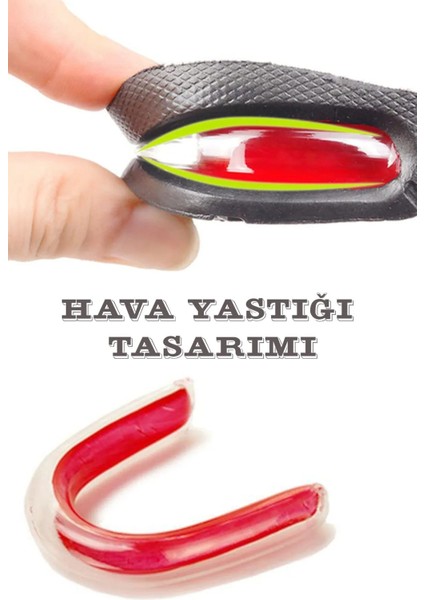 Boy Uzatıcı Tabanlık Hava Yastıklı Ayakkabı Içi Topuk Yükseltici 5 cm Siyah Unisex