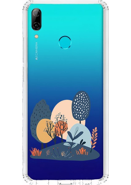 Huawei Psmart 2019 Uyumlu Ağaçlı Doğa Desenli Silikon Kılıf