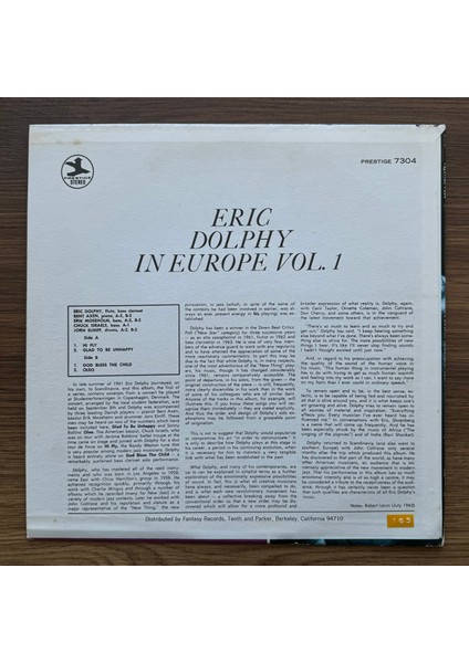 Eric Dolphy – In Europe, Vol. 1