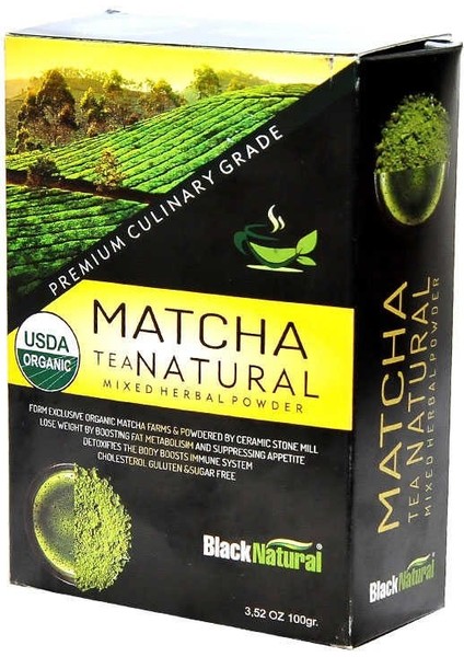 Black Natural Matcha Natural Çayı 100 gr