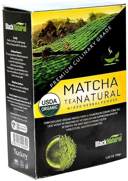 Black Natural Matcha Natural Çayı 100 gr