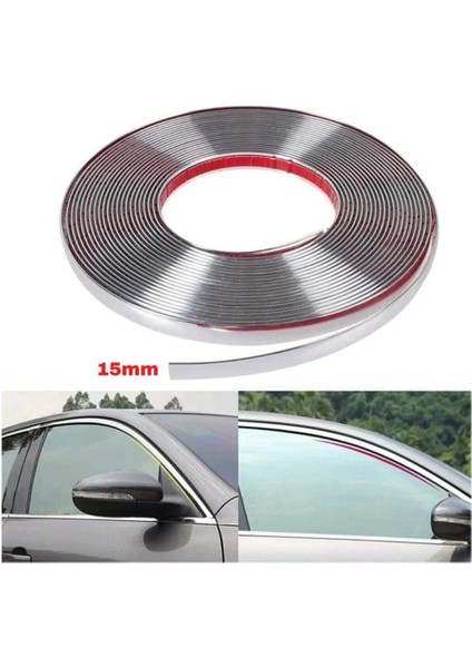 15MM Dekoratif Nikelajlı Şerit Çıta 2 Metre
