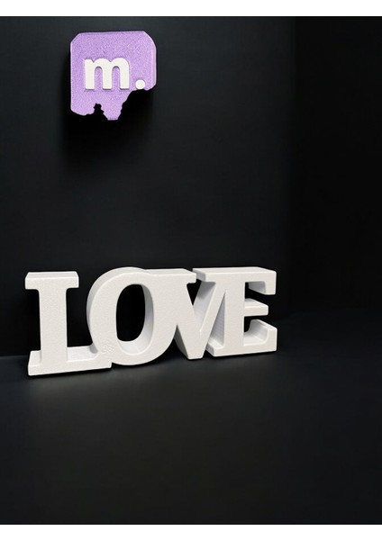 Dekoratif Love Yazılı Biblo, Aşk Modern Masaüstü Dekor