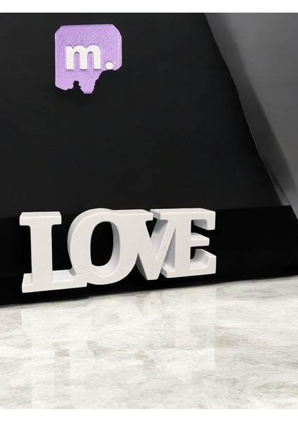 Dekoratif Love Yazılı Biblo, Aşk Modern Masaüstü Dekor