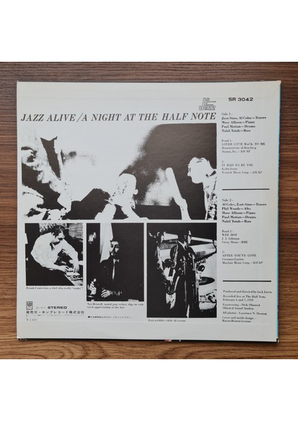 Zoot Sims / Al Cohn / Phil Woods – Jazz Alive! A Night At The Half Note