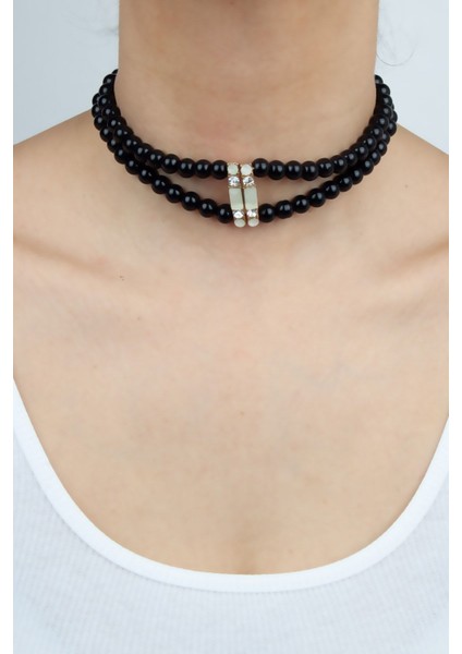 Mine Detay Taşlı Choker Kolye