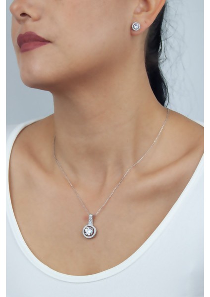 Abiye Kolye Küpe Set